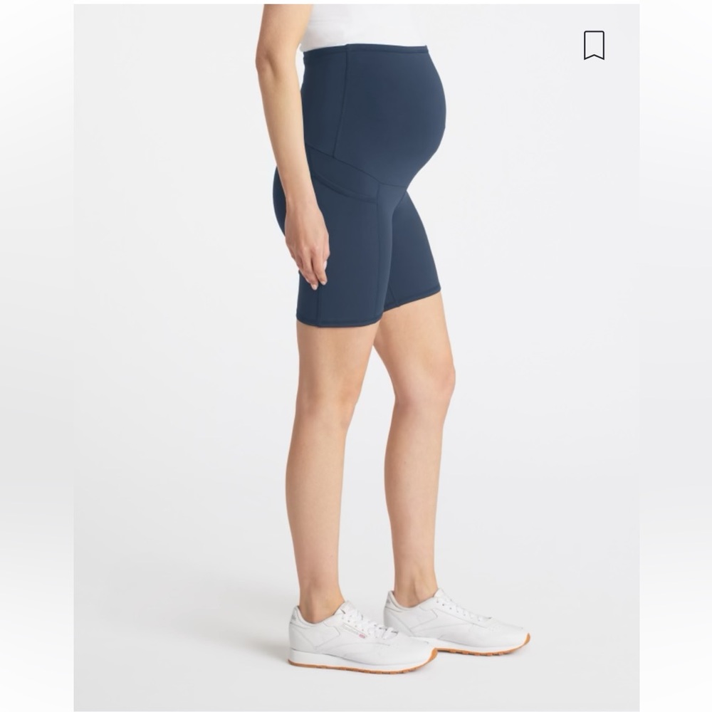 Threads 4 thought jinx maternity pocket bike shorts, navy, size large